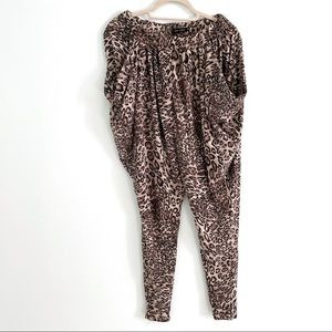 Soft Casual Pants in Leopard Animal Print with Huge Pockets Lounge Love Culture